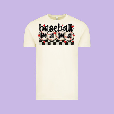 Baseball Mama Vintage Tee Designed By Maliassmallbusiness