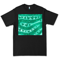 Black green glitter heart Premium Tee - JahusDesignShop