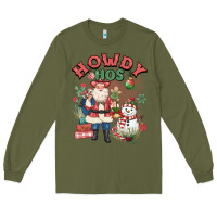 Army Green howdy hos Long Sleeve Tee - MaliasSmallBusiness