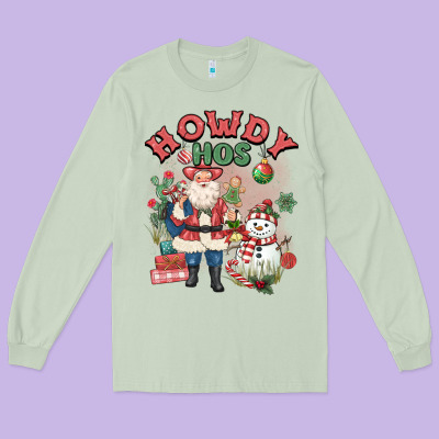 Howdy Hos Long Sleeve Tee Designed By Maliassmallbusiness