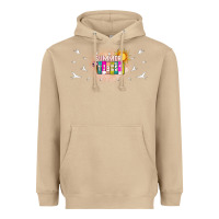 Mushroom summer vibes with birds Heavyweight Hoodie - TumblerDesignByShophia