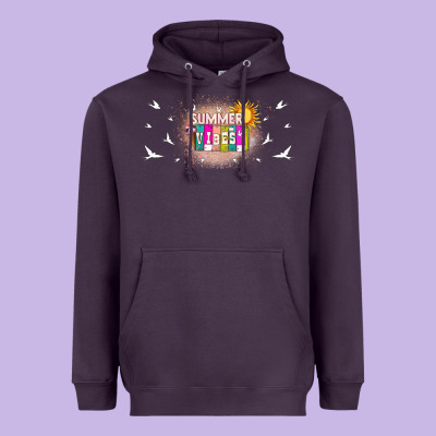 Summer Vibes With Birds Heavyweight Hoodie Designed By Tumblerdesignbyshophia