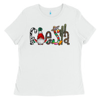 White fiesta Ladies Tee - CowhideDigitalArt