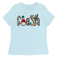 Baby Blue fiesta Ladies Tee - CowhideDigitalArt