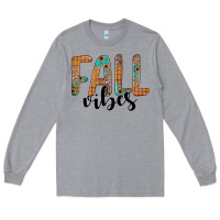 Heather Grey fall vibes Long Sleeve Tee - JahusDesignShop
