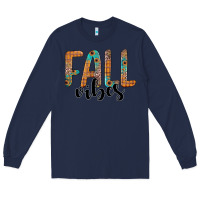 Navy fall vibes Long Sleeve Tee - JahusDesignShop