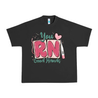 Pigment Black you rn good hands registered nurse Urban Heavy Tee - MaliasSmallBusiness