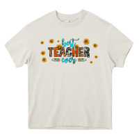 Cream best teacher ever 16oz libbey glass Heavy Core Tee - HRA Design Shop