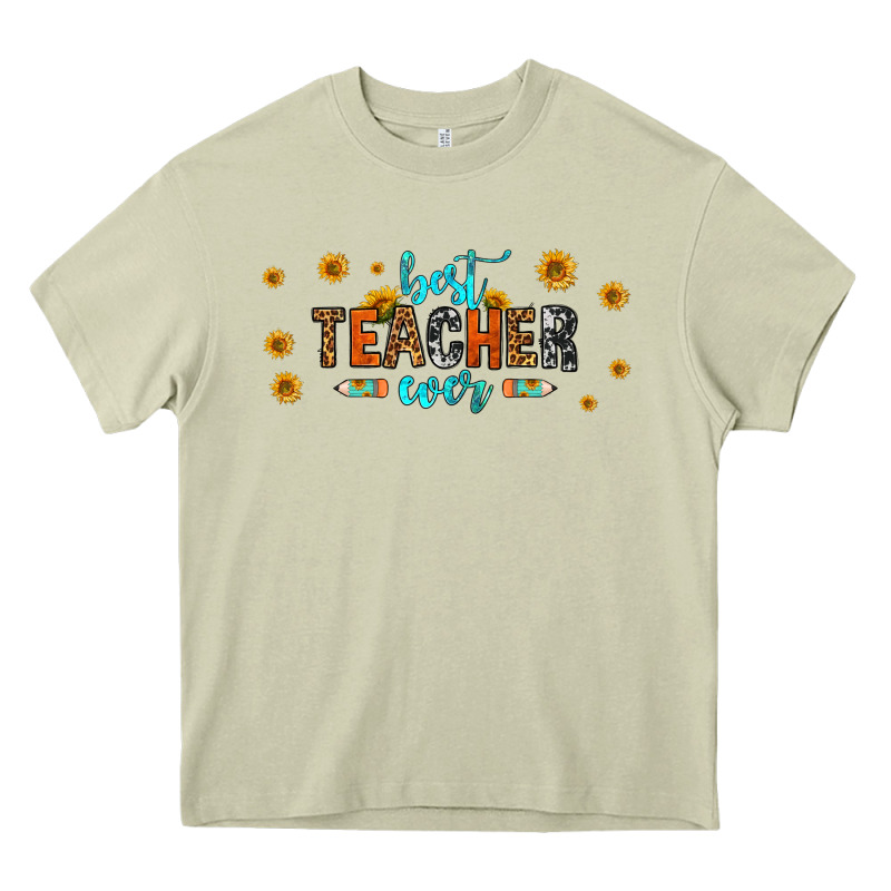Best Teacher Ever 16oz Libbey Glass Heavy Core Tee by HRA Design Shop | Teevron