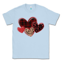 Dusty Blue leopard hearts Classic Tee - MaliasSmallBusiness