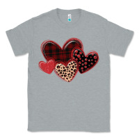 Heather Grey leopard hearts Classic Tee - MaliasSmallBusiness
