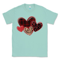 Seafoam leopard hearts Classic Tee - MaliasSmallBusiness