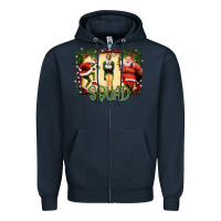 Navy Christmas Friends Squad Zipper Hoodie - Bettercallsaul