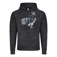 Vintage Black Ameraucana Rooster Vintage Hoodie - LillyAllenDesigns