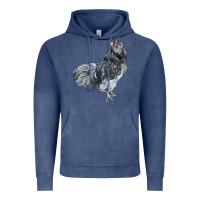 Vintage Denim Ameraucana Rooster Vintage Hoodie - LillyAllenDesigns