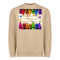 Mushroom custom teacher name crayons Heavyweight Sweatshirt - NancyCooperArtShop
