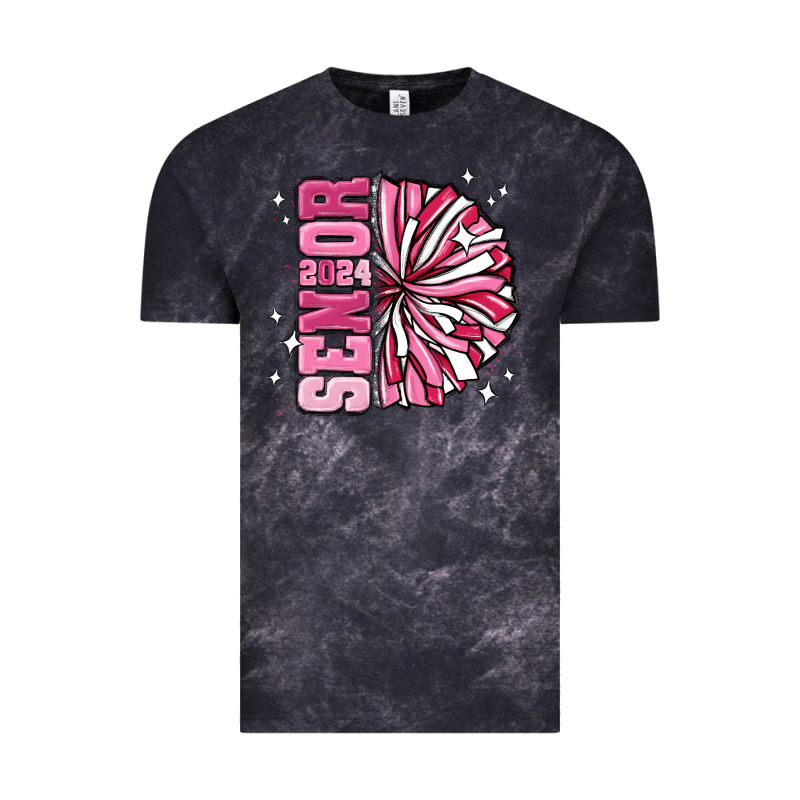 Senior 2024 Pink Cheer Vintage Tee by MaliasSmallBusiness | Teevron