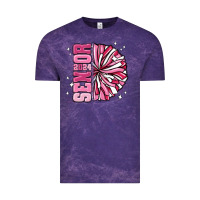 Cloud Purple senior 2024 pink cheer Vintage Tee - MaliasSmallBusiness