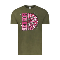 Vintage Olive senior 2024 pink cheer Vintage Tee - MaliasSmallBusiness