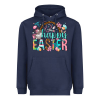 Navy Happy Easter Nurse Easter Day Heavyweight Hoodie - HowdyJamesFarm