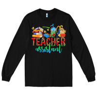 Black teacher assistant Long Sleeve Tee - NancyCooperArtShop