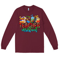 Burgundy teacher assistant Long Sleeve Tee - NancyCooperArtShop
