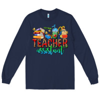 Navy teacher assistant Long Sleeve Tee - NancyCooperArtShop