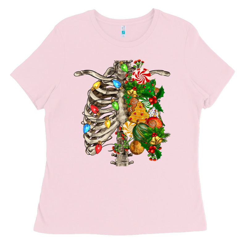 Skeleton Chest Christmas Ladies Tee by FaDigitalArtStudio | Teevron