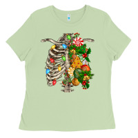 Matcha skeleton chest christmas Ladies Tee - FaDigitalArtStudio