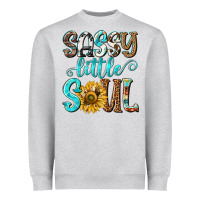 Heather Grey sassy little soul Heavyweight Sweatshirt - NancyCooperArtShop