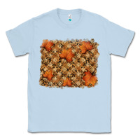 Dusty Blue autumn leafe backround Classic Tee - RanaPortraitStore