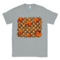 Heather Grey autumn leafe backround Classic Tee - RanaPortraitStore