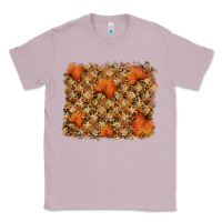Lilac autumn leafe backround Classic Tee - RanaPortraitStore