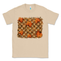 Mushroom autumn leafe backround Classic Tee - RanaPortraitStore