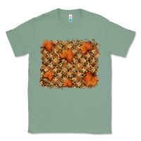 Sage autumn leafe backround Classic Tee - RanaPortraitStore