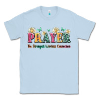 Dusty Blue prayer the strongest wireless connection Classic Tee - JahusDesignShop
