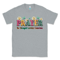 Heather Grey prayer the strongest wireless connection Classic Tee - JahusDesignShop