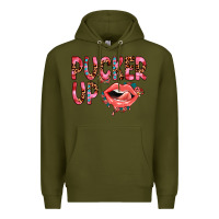 Army Green pucker up Premium Hoodie - JahusDesignShop