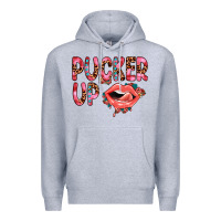 Heather Grey pucker up Premium Hoodie - JahusDesignShop