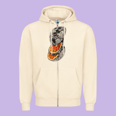 Lunar Fruit Zipper Hoodie Designed By Bettercallsaul