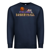 Navy Wild about Basketball Premium Sweatshirt - HowdyJamesFarm