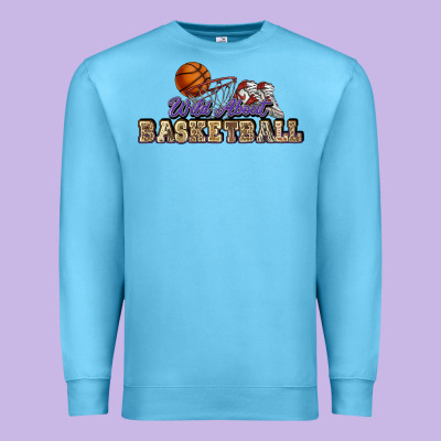 Wild About Basketball Premium Sweatshirt Designed By Howdyjamesfarm