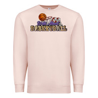 Pale Pink Wild about Basketball Premium Sweatshirt - HowdyJamesFarm