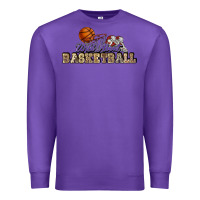 Purple Wild about Basketball Premium Sweatshirt - HowdyJamesFarm
