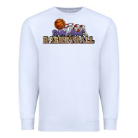 White Wild about Basketball Premium Sweatshirt - HowdyJamesFarm