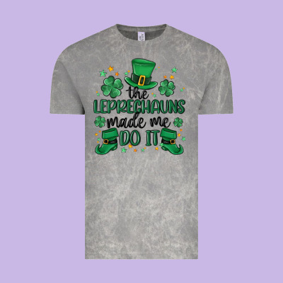 The Leprechauns Made Me Do It Vintage Tee Designed By Maliassmallbusiness