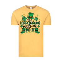 Vintage Mustard the leprechauns made me do it Vintage Tee - MaliasSmallBusiness