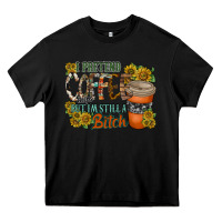 Black coffee Heavy Core Tee - RacoonDesign