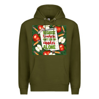 Because Teachers Can't Live On Apples Alone Tumble Premium Hoodie | Teevron