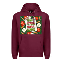Burgundy because teachers can't live on apples alone tumble Premium Hoodie - TumblerDesignByShophia